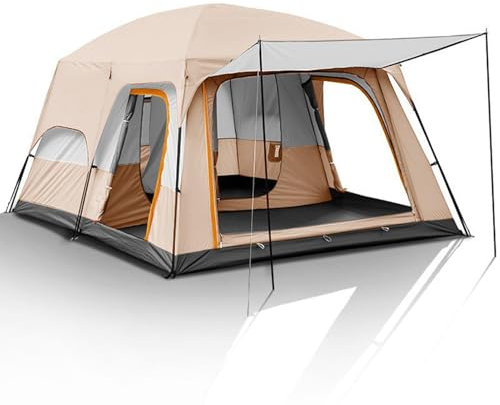 Cocoarm Camping-Zelt Multi-Zimmer-Zeltkuppel 8-12 Personen Camping Zelt Sonnenschein von Camping Dome Zelt Geräumtes Campingzelt für Outdoor-Aktivitäten mit Praktischer