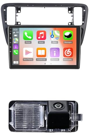 9'' AHD GPS Sat NAV Navigator Canbus Autoradio mit Wireless CarPlay Android Kompatibel mit Seat MII e-MII KE KF/Skoda E-Citigo/V W UP/Seat lbiza Sportcoupe 6J1 6J5 6P1 6P5 (Radio C+Rückfahrkamera)