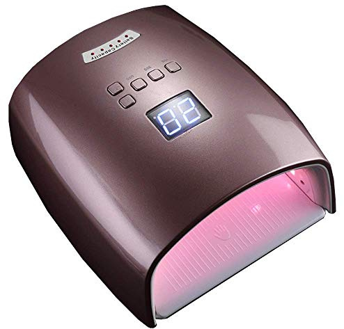 KRXSOBNV, W/batería de Alta Capacidad Pro manicura secador de uñas luz de curado, for Todos los esmaltes de uñas de Gel, Herramientas de Arte de uñas,Lámparas de Uñas(Champagne)
