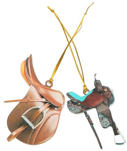 Tofficu 2 Stück Western Pferdesattel Anhänger aus Acryl Leichter Auto Rückspiegel Schmuck Schwingende Deko für Auto und Zuhause