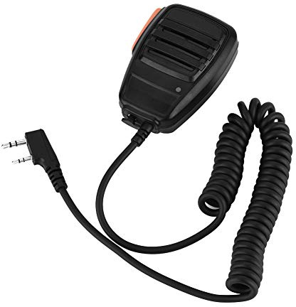 MechKit 2 PIN Handheld Walkie Talkie Speaker Mic Durable Plastic Lightweight Portable Hands Communication for Quansheng UV5R 888S Black ABS 7.5 x 5.5 x 2.5 cm