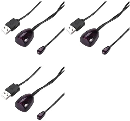 Wesafrae 3X Infrared IR Remote Extender Repeater Receiver USB Adapter Transmitter Applies to Remote Control 2m with Lights