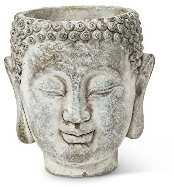 Abbott Collection 27-Dharma/350 SM Small Buddha Head Planter