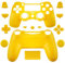 Carcasa completa con botones para mando inalámbrico PS4 (amarillo)