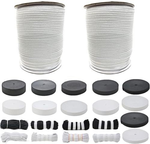 Roban Fashion Gummiband zum nähen 5mm 0,5cm breit 100 Meter Weiß