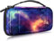 FINTIE Tragetasche Kompatibel mit Nintendo Switch 2017 /Switch OLED Modell 2021- [Stoßfeste] Hartschalen Aufbewahrung mit 10 Spielkartenhaltern, Reisetasche für Konsole und Zubehör, Die Galaxie