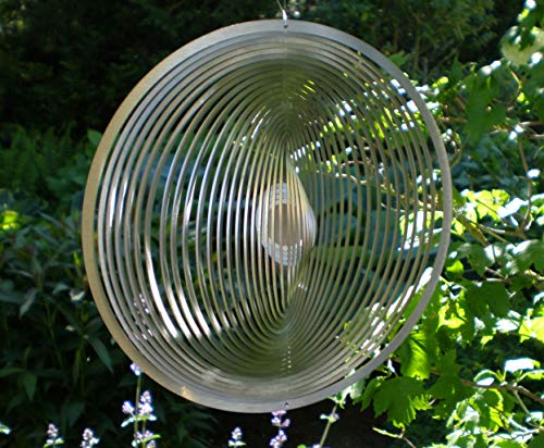Edelstahl Windspiel Kreis fein 19 cm