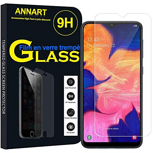 ANNART Protecteur d'écran Samsung Galaxy A10 6.2 SM-A105F [1 Pièce] Film Protection écran en Verre trempé pour Samsung Galaxy A10 6.2 SM-A105F/ A105F/DS - Transparent