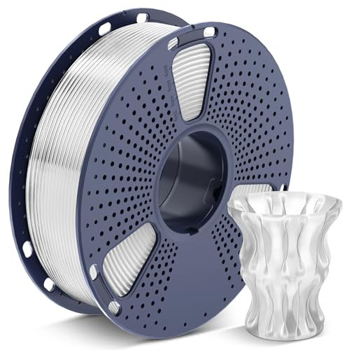 SUNLU PLA 3D Printer Filament, Neatly Wound Transparent PLA Filament 1.75mm, Dimensional Accuracy +/- 0.02mm, 1KG Spool 2.2lbs. (Clear)