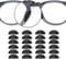 Voarge 24 Stück Klebstoff Augen Brille Nasen Pads, D Form Stick auf Anti-Rutsch Weiche Silikon, Rutschfeste Selbstklebende Nasenpads, brillenpads Silikon Ovale 2mm Schwarz
