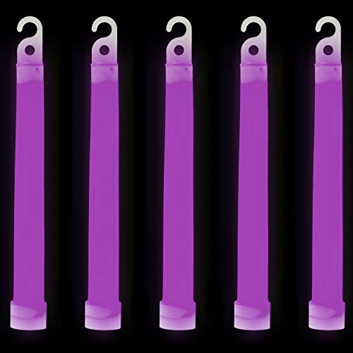 Ultra Packung 50 Lila 6 Jumbo Leuchtstäbchen Power Knicklichter Glow in the Dark Farbe Leuchtstäbe Knicklichter Angeln Festival Zubehör Party Favors Leuchtstäbe Kinder Große Knicklichter