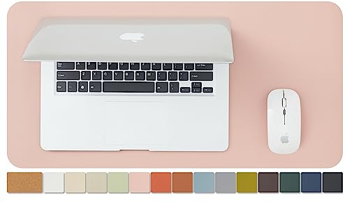 Kompakte Kork Schreibtischunterlage - Kleine doppelseitige Schreibtischauflage für Büro und Zuhause - Als große Mausunterlage und kleine Schreibtischmatten auf Schreibtischen(Rosa、60cmx30cm)