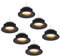 HCFEI LED Einbaustrahler Set rund - schwarz 5 Watt Neutralweiß 4000K dimmbar 230V flach (40mm Tiefe) – Einbauleuchte Ø 68-76 mm Bohrloch – Einbau-Spot Decken-Strahler Deckeneinbaustrahler (6er)