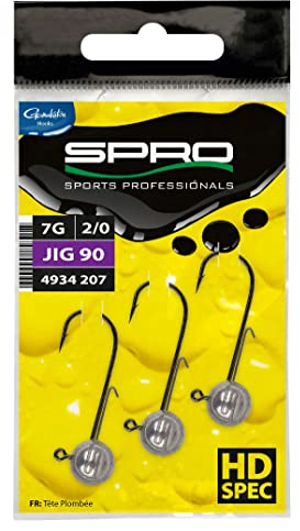 Spro Bleiköpfe für Gummifische zum Jiggen Jighead 90 HD, Größe/Gewicht:Gr. 4/0 / 10g