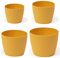 Prosperplast Set 4 pots de fleurs ronds décoratifs Jaune