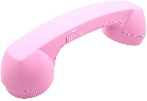 Retro-Telefonhörer mit kabellosem Bluetooth- und USB-Mobilteil für Handys, strahlungssicher, komfortabler Anruf (Rosa)