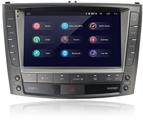MOOKAKA Android 11 Autoradio 2 din GPS Navigation Kopfeinheit für Lexus IS250 IS300 IS200 IS220 IS350 2005-2012 Multimedia Player Stereo Empfänger DSP RDS AHD 10 Zoll IPS Touchscreen(2+32GB)