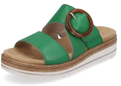 Remonte Damen Pantoletten D0Q51, Frauen Slipper,lose Einlage,Sommerschuhe,sommerclogs,Sandalen,Freizeitschuhe,Schlupfschuhe,Slides,grün (52),36 EU