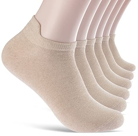 6 Paar Sneaker Socken Damen & Herren mit Fersenlasche Anti-Blasen Schutz Rutschfest Atmungsaktiv