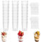 BluVast Vasitos para Aperitivos, 50 Piezas Vasitos paraPostres con Cucharas, 90 ML Mini Vasos para Postres, Reutilizable Plástico Copa De Aperitivo Adecuado para Postres Mousses Pasteles Pudines