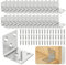 ASelected 40 Stücke Winkelverbinder Edelstahl 40x40 mm, Schwerlastwinkel 40 x 40 x 40 mm, Winkel Metall 90 Grad zum Befestigen und Reparieren von Möbeln, Verstärkungsfuge, Silber