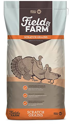 KENT Field and Farm Scratch Grains - Complete Feed for Poultry, Wild Birds and Native Game Birds - 25 Pound Bag