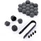LST 20x Felgen Rachraube Abdeckkappen Set 17 mm Anthrazit diebstahlhemmend