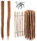 Set completo da 5m di recinzioni a bastoncini, altezza 80 cm, distanza tra i listelli 4 – 6 cm, con 5 pali in legno, lunghezza 1,05 m e rampe, recinzione in legno di nocciola, durevole