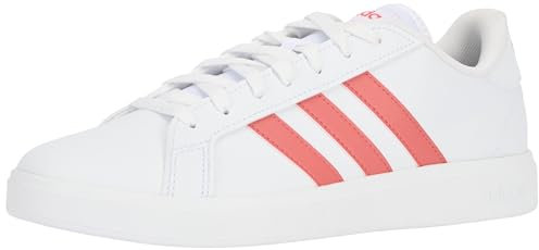 adidas Grand TD Lifestyle Court Casual Shoes, Zapatillas Hombre, Cloud White/Preloved Scarlet/Cloud White, 42 2/3 EU