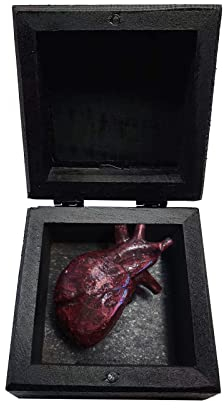 Mon cœur dans une boîte, fait à la main, forme de cœur sculptée, cadeau en bois pour elle ou lui, Noël, Saint-Valentin, fête des mères, fête des pères, anniversaire, bureau, étagère en bois pour