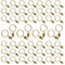 Lot de 50 anneaux de rideaux avec clips - Anneaux de draperie en métal antirouille - 25 mm de diamètre - Clips de crochet pour maintenir une tringle à rideaux lourde et drapé - Doré