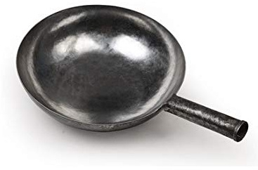 OQHAIR Eisenpfanne, handgefertigte Eisenpfanne, Antihaftpfanne, unbeschichteter Gasherd, Antihaftpfanne, Küchenpfanne, Gusseisenpfanne (Größe: 34 cm) (34 cm)