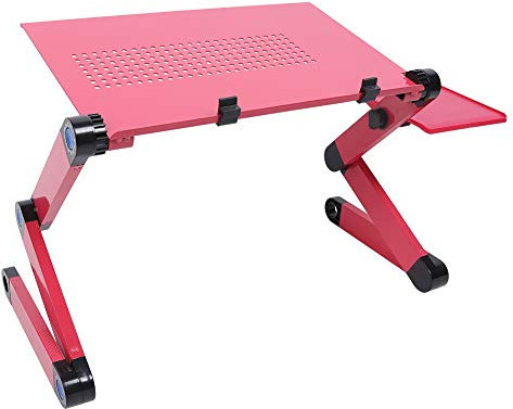 Table d'ordinateur BROLEO, Pliable, pour la Chaise de Lit (Rose)