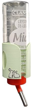 Guinea Pig & Rabbit Water Bottle Holder For Wall and Cage Mounting (Midi, Pastel Green)