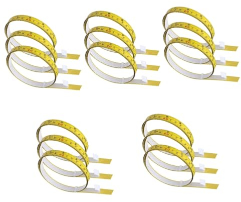 Gadpiparty 15stücke Teiliges Selbstklebendes Maßband Für Präzise Messungen Der Holzbearbeitung Für Werkstätten Und Tischler Metrische Und Imperiale Leicht Anzubringen