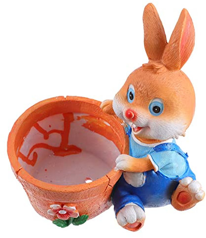 BESPORTBLE Plant Flower Pot Rabbit Bunny Succulent Container Cartoon Design Sturdy Resin Pot for Gardens