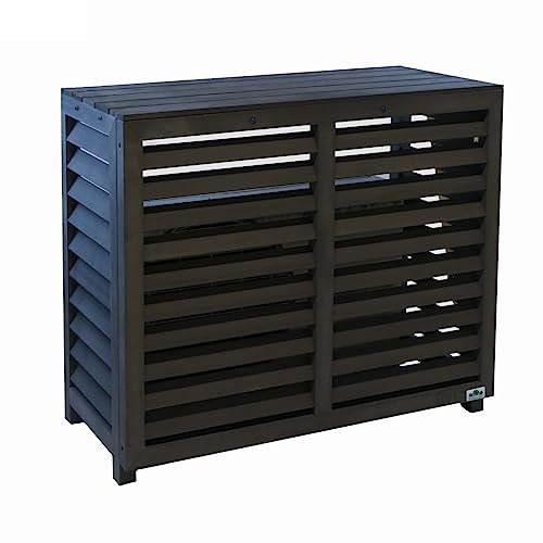 Cache Climatiseur Externe en Bois - Protection Naturelle et Écologique - Résistant aux Intempéries, Design Moderne et Élégant - Grande Taille (XL) - Marque et SAV Français