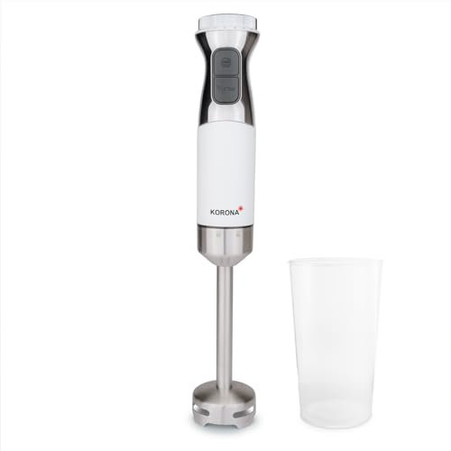 Korona 23530 - Frullatore a immersione | regolazione continua della velocità | Funzione Turbo | incl. bicchiere da 700 ml | lama in acciaio inox temprato | senza BPA | Potenza: 800 Watt