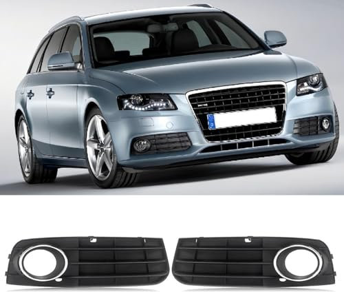 TTCR-II 2 PCS Kompatibel mit Audi A4 B8 8K Nebelscheinwerfer Blende 2009-2011 Nebelscheinwerfer Gitter Links+Rechts A4 B8 8K Nebelscheinwerfergrill 8KD807681/8KD807682 Nebelscheinwerferrahmen(Schwarz)