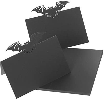 Cabilock 200 Stk Sitzplatzkarte Tischkarte Mit Namen Halloween-tischkartengarten Im Freien Tischkarten Zum Eindecken Des Tisches Platzkarten Mit Namen Namenskarten Black Perlenpapier