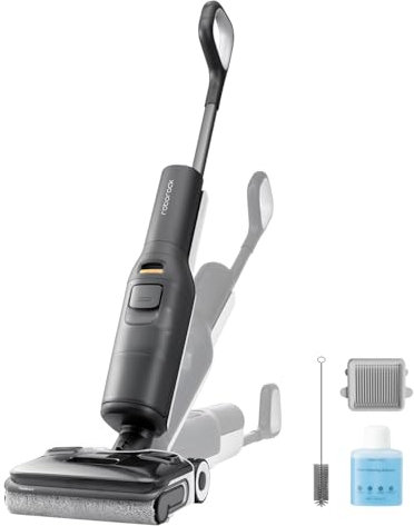 roborock F25 ALT Aspiradora en Seco y Húmedo, Aspiradora-Fregona de 20.000Pa, Autolimpieza con Agua Caliente a 90 °C, Secado Rápido, Limpieza de Bordes, Diseño Plano de 180°, Ruedas Asistidas