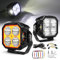 CO LIGHT 3 LED Arbeitsscheinwerfer 12V 24V 12000LM Square LED Zusatzscheinwerfer Auto Mit 270° Ausleuchtung Gelb/Weiß DRL Für Offroad Trucks UTV ATV Motorcycle