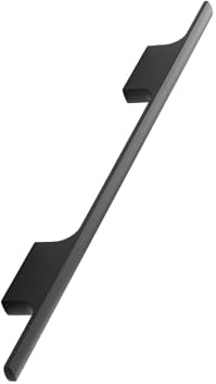 TCO. akcesoria meblowe - Schrankgriffe Mattschwarz 160 mm Lochabstand, 1 Stk, Griffe für Küchenschränke, Schublade - Möbelgriff TAU aus Aluminium - 10x286x24,5cm