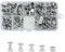 KUKUJIWA 100 Sets Chicago Schrauben Edelstahl,M5*4/6/8/10/15mm Buchbinderschrauben mit Nieten Kit, Silber Schraubnieten Kit für Leder, Taschen, Bücher, Gürtel, Hundeleinen, DIY Handwerk (5 Größen)