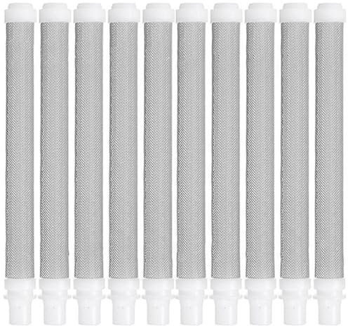 10 Stück 60 Mesh Airless Spray Gun Filter, Edelstahl Fine Mesh Wagner Airless Filter, Airless Spray Lance Filter Elemente für Wagner Airless Lack Spray Gun Farbspritzpistolen (100mm)