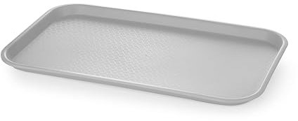 HENDI Serviertablett, AmberBox, stoßfest, bruchsicher, stapelbar, Tablett, Fast-Food-Tablett, GN1/1, 530x325x(H) 20mm, Polypropylen, grau