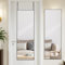 LunaMirror 127x41 CM Over The Door Mirror with Hanger Black Aluminum Alloy Frame Full Length Hanging Door Mirror Wall Mounted for Bedroom Bathroom Dorm