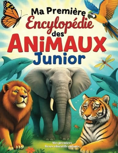 Ma Première Encyclopédie des animaux Junior: Livre éducatif enfant pour tout savoir sur la nature, les animaux et leurs habitats, forêt, jungle, ... ferme, pour enfants curieux de 6 à 12 ans
