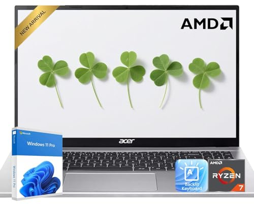 Acer Aspire 3 A325-42 | 15.6 FHD IPS Laptop | AMD Ryzen 7 7730U | 16GB DDR4 RAM | 512GB SSD | AMD Radeon Graphics | Backlit Keyboard | Silver | Windows 11 Pro
