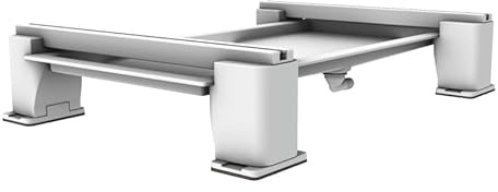 Vecamco Kit Supporto Unità Esterna Climatizzatore con Vaschetta Raccogli Condensa 945 x 584 x H158 mm, Base Antivibrante Regolabile per Motore Condizionatore, A.G.S.